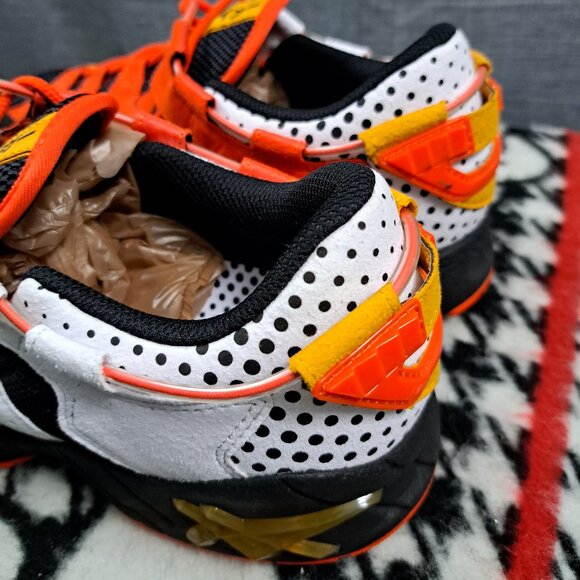 Size 8 Men Asics Tiger Gel-Mai Happy Chaos White/Orange Brand New - Picture 5 of 10